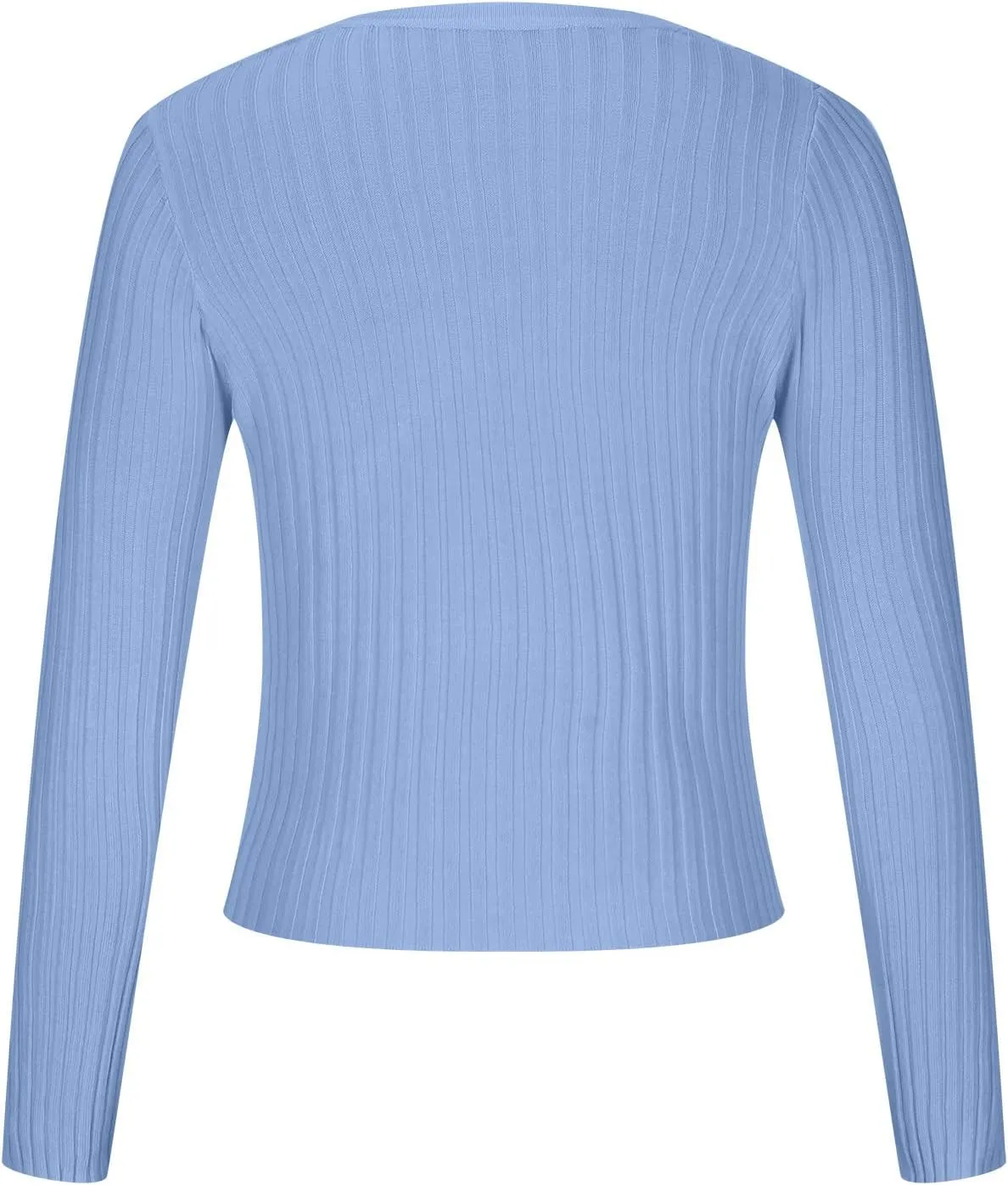 Women's Long Sleeve Cropped Cardigans Button up Knit Sweater Open Front Fashion Soft Casual Outwear