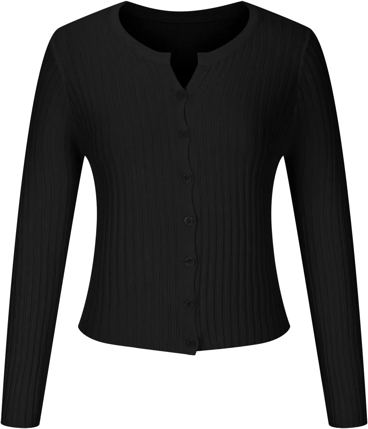 Women's Long Sleeve Cropped Cardigans Button up Knit Sweater Open Front Fashion Soft Casual Outwear