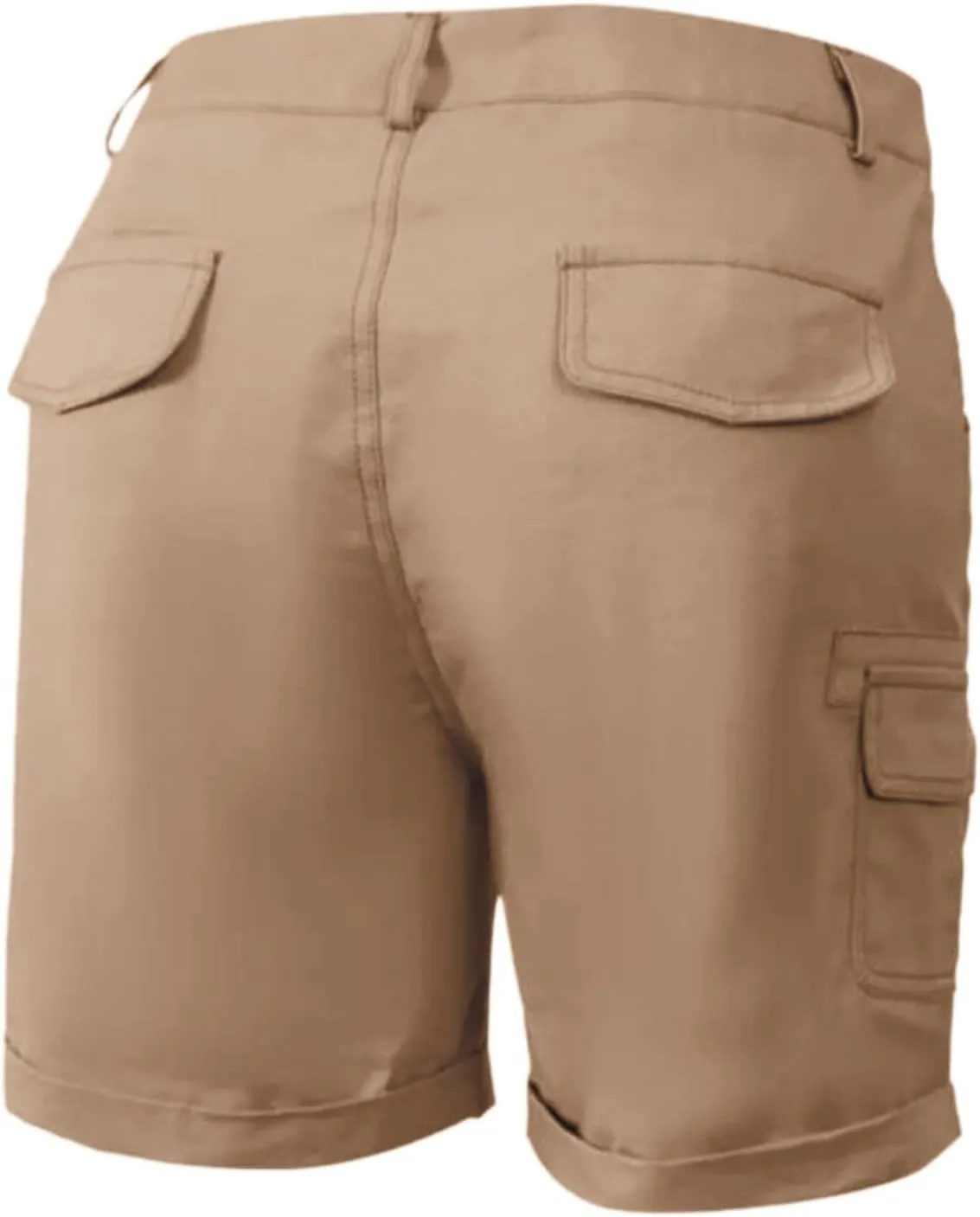 Women's Loose Solid Color Mini Pant,Summer Beach Shorts with Buttons,Cargo Hot Pants for Casual Wear