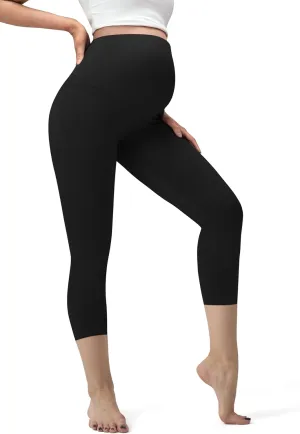 Women's Maternity Workout Leggings Over The Belly - Buttery Soft Casual Pregnancy Yoga Pants Activewear Lounge