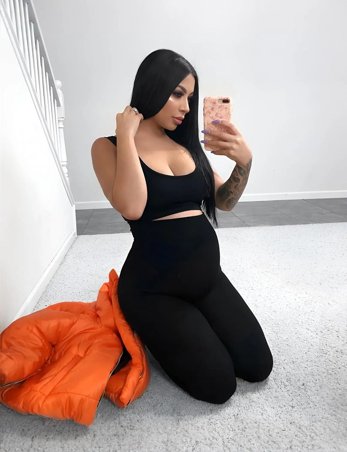 Women's Maternity Workout Leggings Over The Belly - Buttery Soft Casual Pregnancy Yoga Pants Activewear Lounge