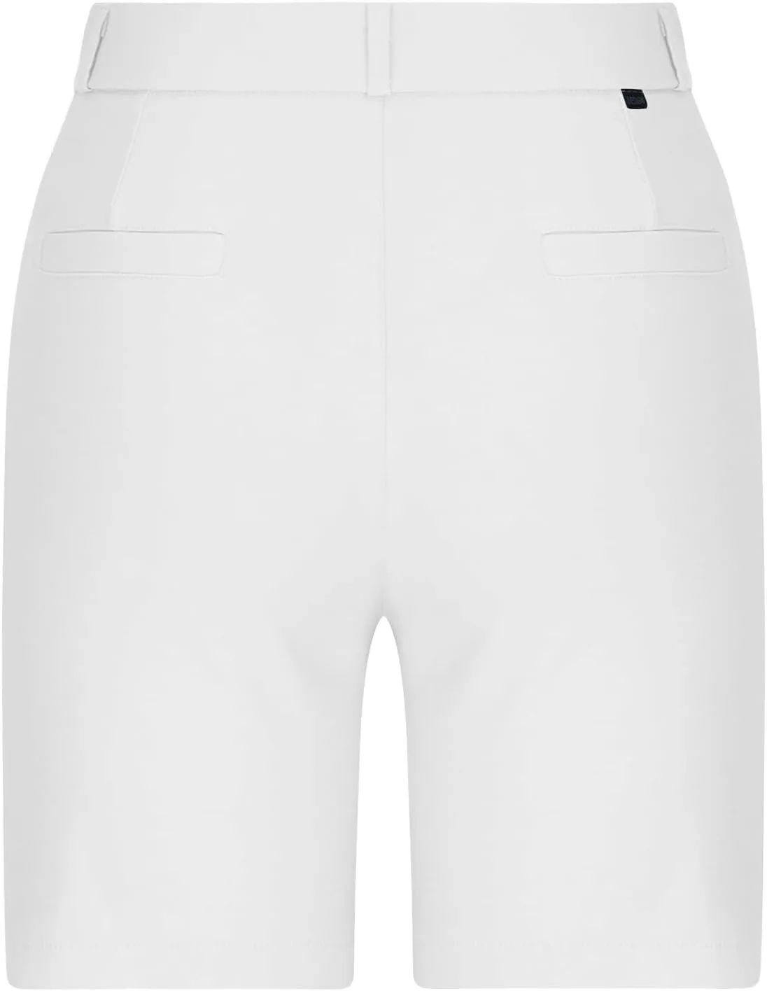 Women's Mid Rise Slim Fit Chino Bermuda Shorts Ultra Lux Comfort Walking Super Comfy Business Casual Pants