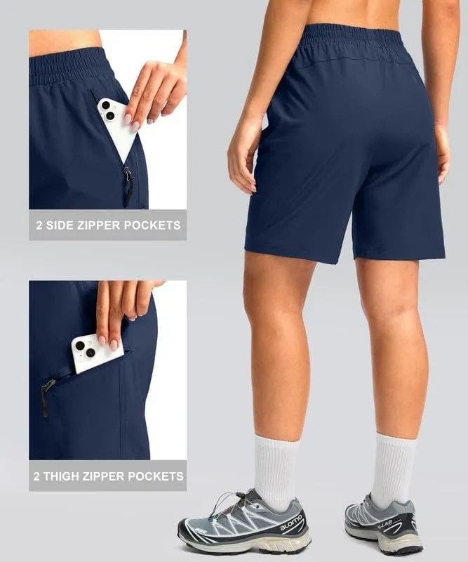 Women's Mountain Bike Shorts 4D Padded Cycling Shorts for Women Riding Biking Bicycle Biker Cycle UPF50 Zipper Pockets