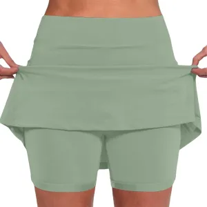 Womens Summer Skorts with Pockets Tummy Control Plus Size Skorts for Women High Waist Athletic Sports Skirt Casual
