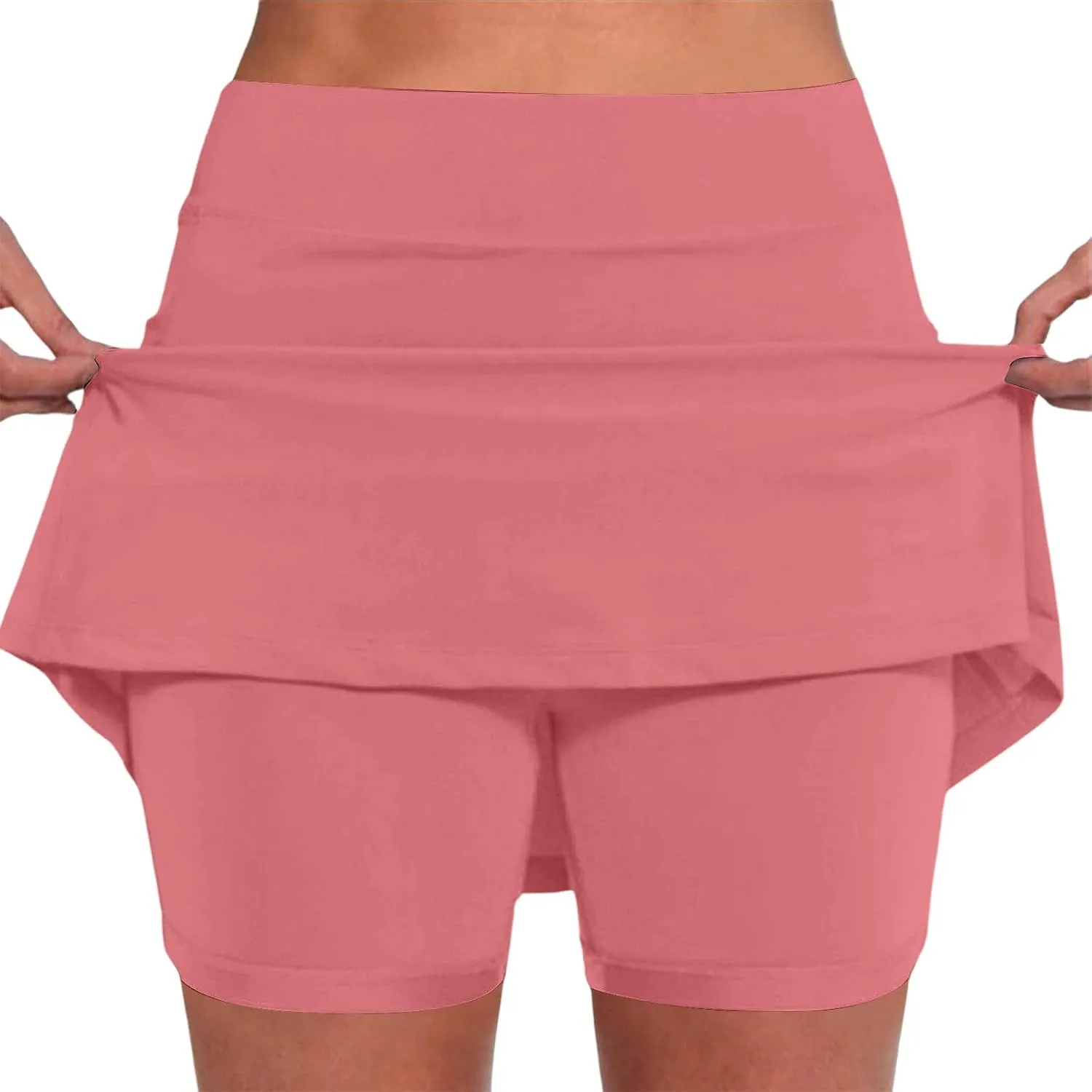 Womens Summer Skorts with Pockets Tummy Control Plus Size Skorts for Women High Waist Athletic Sports Skirt Loose Shorts