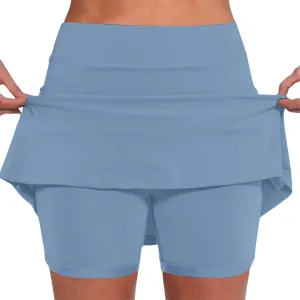 Womens Summer Skorts with Pockets Tummy Control Plus Size Skorts for Women High Waist Athletic Sports Skirt