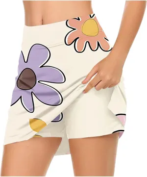 Womens Tennis Skirt Golf Skorts with Shorts 2025 Trendy Printed High Waisted Workout Yoga Pants Legging with Pockets