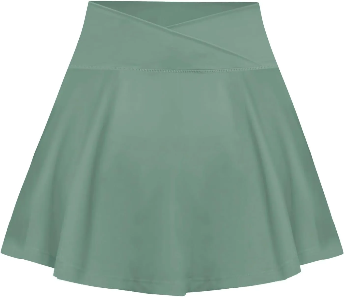Womens Tennis Skirts High Waisted Cross Waist Skirts Built-in Shorts Athletic Workout Golf Running Skorts with Pockets