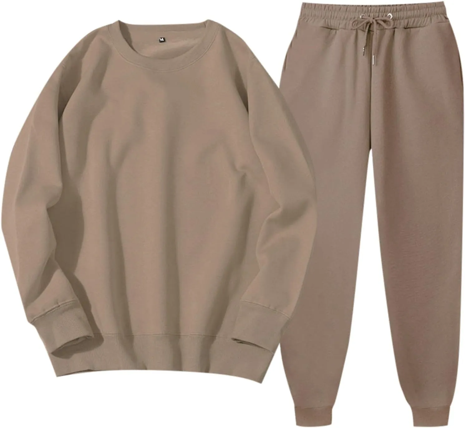Womens Two Piece Lounge Sets Long Sleeve V Neck Elastic Waist Button Down Sweatshirts with