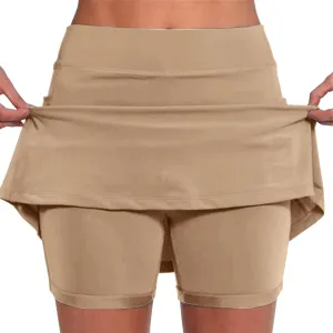 Yoga High Waisted Golf Skirts for Women a Line Tennis Athletic Casual Skort with Inner Shorts Yoga Pants