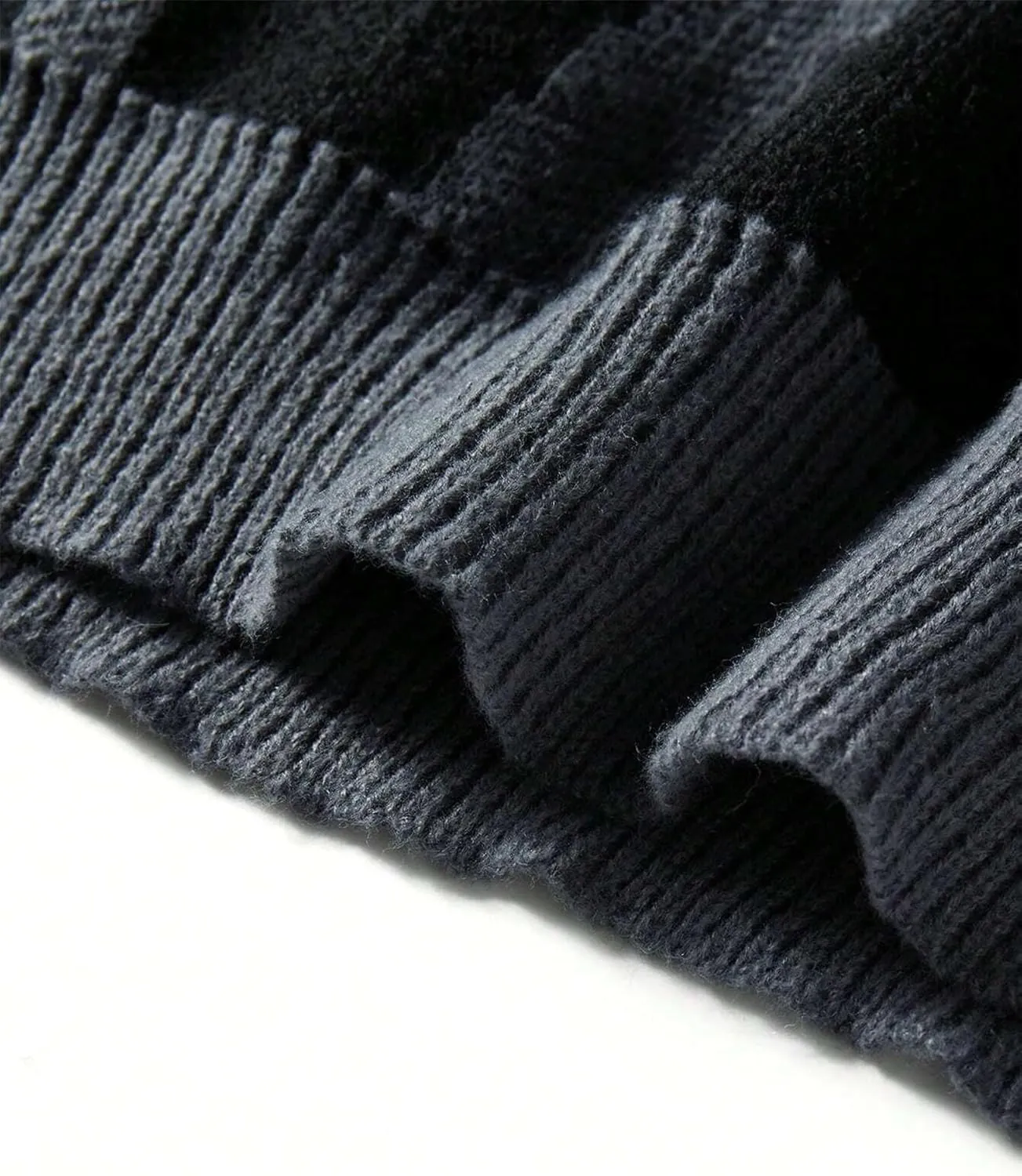 ZAFUL Men's Oversized Sweater Long Sleeve Crewneck Y2K Graphic Color Block Casual Knitted Pullover Sweater