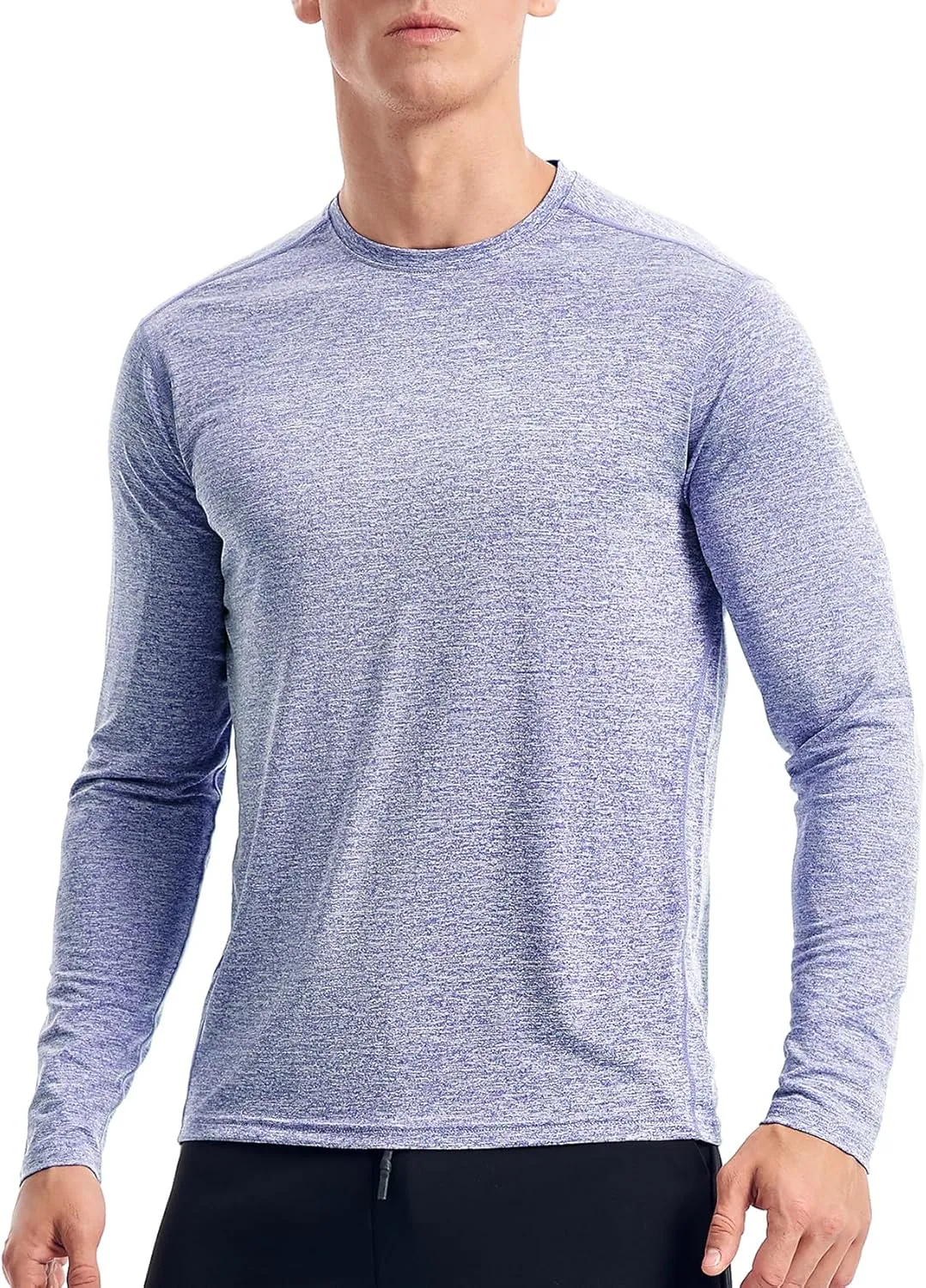 Zengjo Moisture Wicking Athletic Shirts for Men Long Sleeve Workout Running Gym Performance Tee UV/Sun Protection